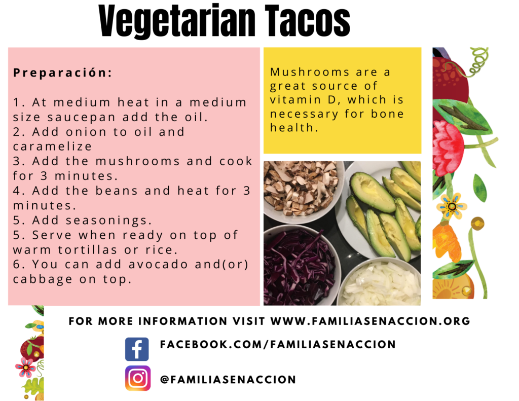 Receta: Tacos Vegetarianos - Familias en Accion